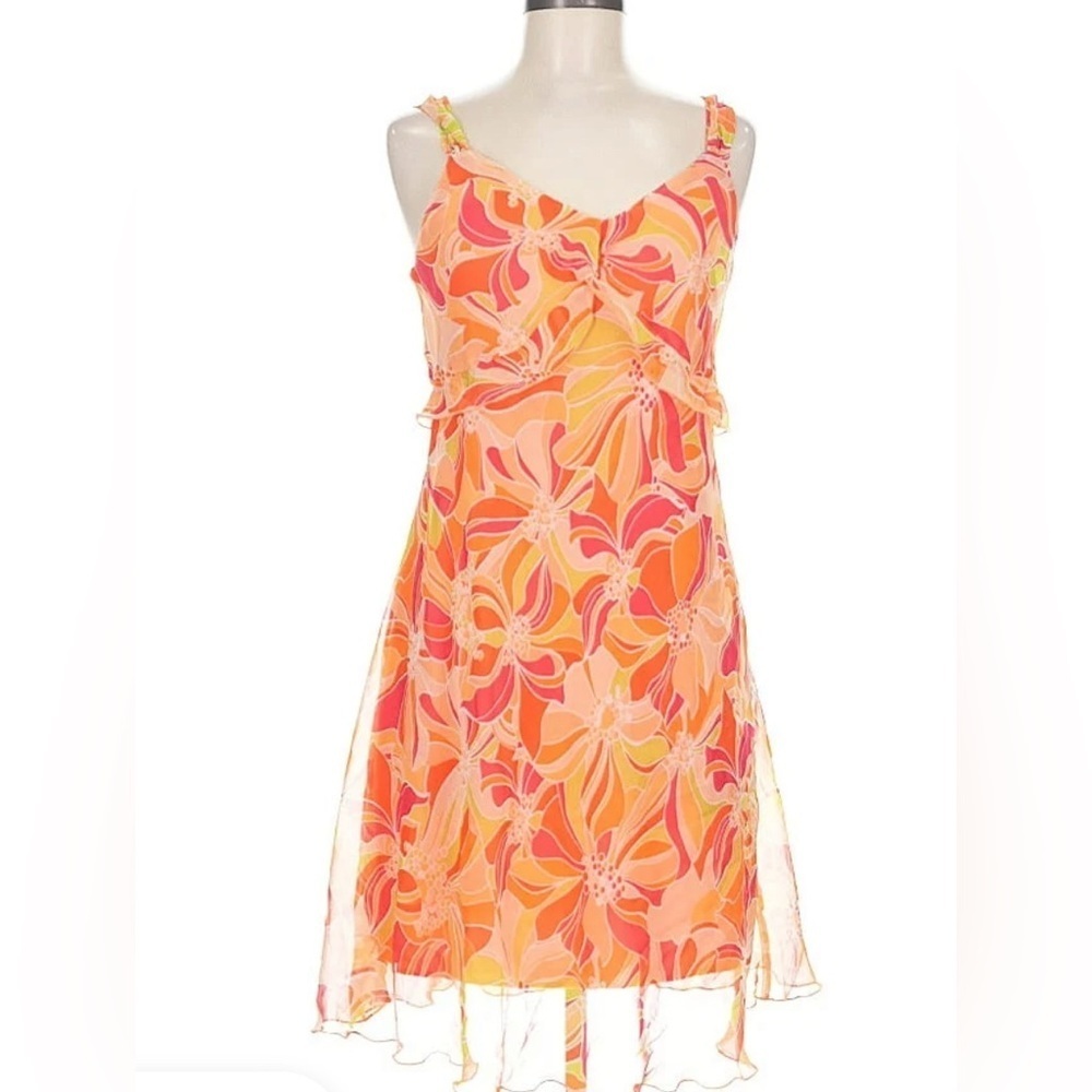 Y2K floral retro dress flowy short